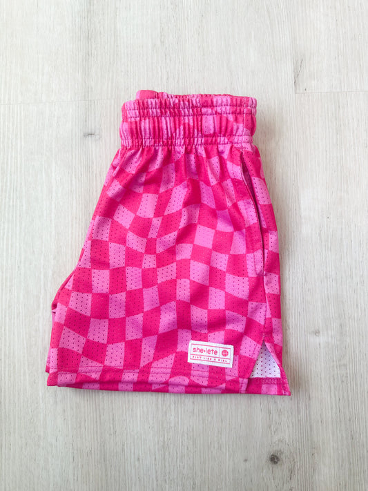 YOUTH ALL BOXED OUT SHORT IN PINK